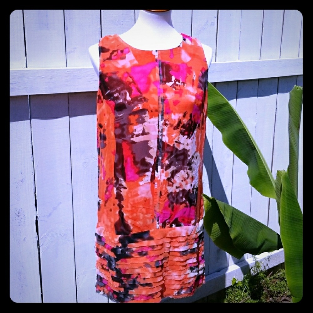 Jessica Howard mosaic  print sleeveless dress